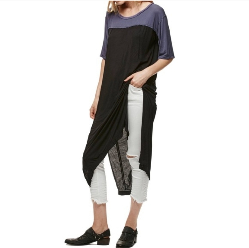 We The Free Bandwagon Tunic Free People Colorblock Oversized Shirt Dress Beach